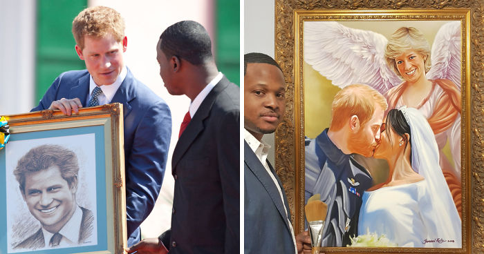 Prince Harry And Meghan Markle Receives Blessing From Princess Diana In Tribute Painting