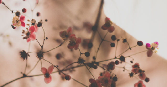 Hiding Behind The Flowers