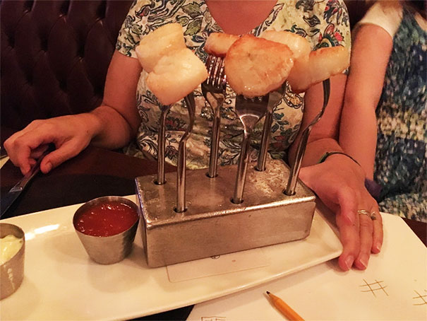 Six Opportunities For The Waiter To Trip And Impale Himself