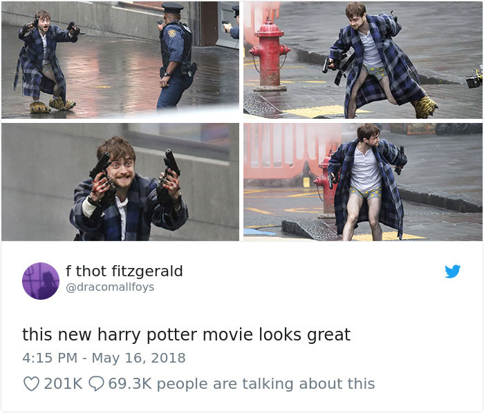 Daniel Radcliffe Holding Guns