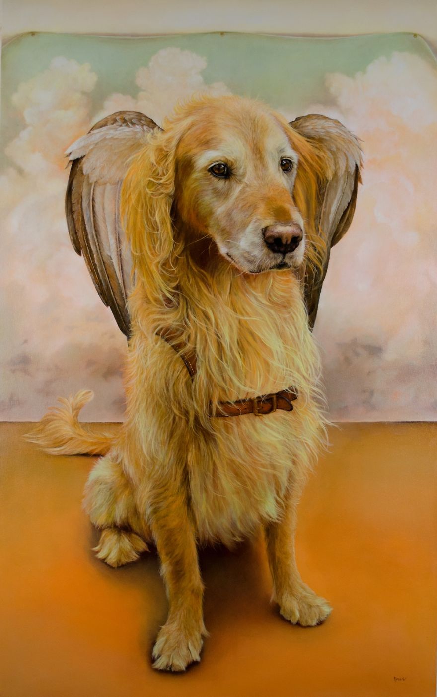 Whimsical Paintings Of Dogs With Wings Whimsical Paintings Of Dogs With Wings