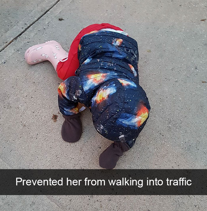 Prevented Her From Walking Into Traffic