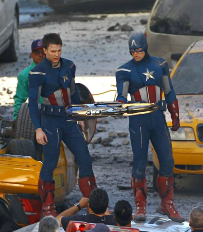 13 Photos Of Avengers With Their Stunt Doubles That Instantly Make The Actors Less Cool