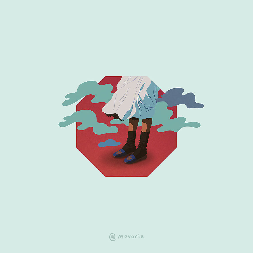 I Create Minimalist Illustrations Using Geometric Shapes