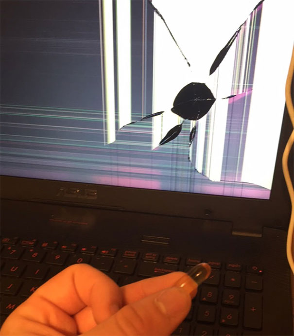 Accidently Closed A Fish Oil Pill In My Laptop... Laptop Breaks But Liquid Gel Doesn't
