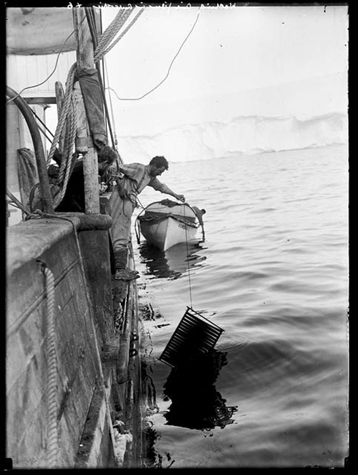 Frank Hurley Washing Cinematograph Film On The "Aurora"