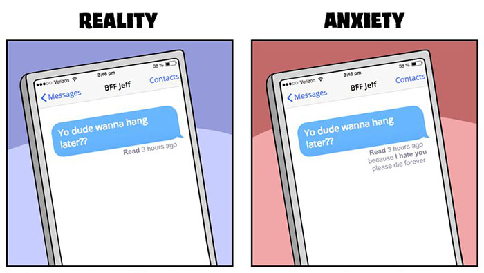 5 Anxiety Vs. Reality Comics That Show How Social Anxiety Screws Up Your Perception Of The World 5 Anxiety Vs. Reality Comics That Show How Social Anxiety Screws Up Your Perception Of The World