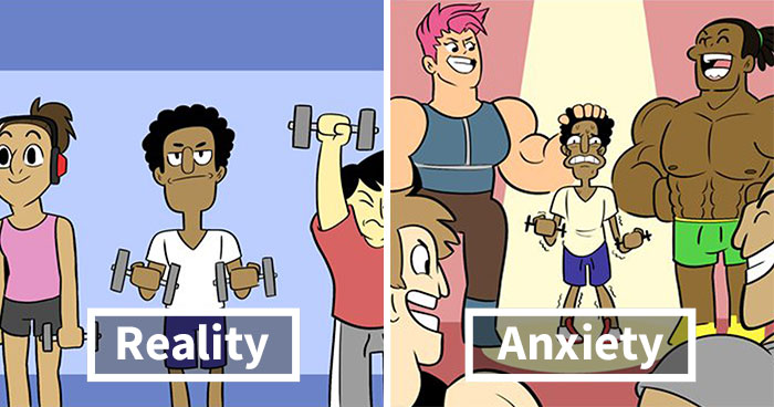 5 Anxiety Vs. Reality Comics That Show How Social Anxiety Screws Up Your Perception Of The World