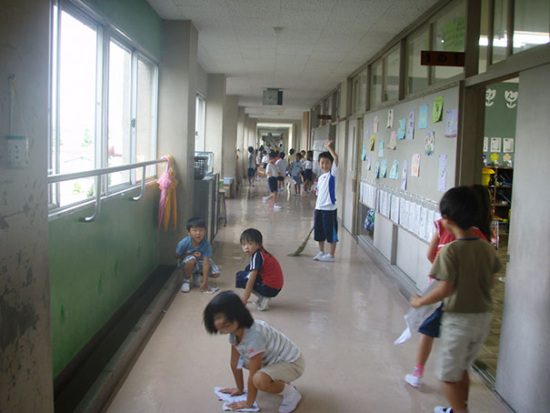 Most Japanese Schools Don't Have Custodians. Instead, The Students Do The Cleaning Themselves As A Part Of Showing Gratitude To The School And Learning How To Become More Productive Members Of Society