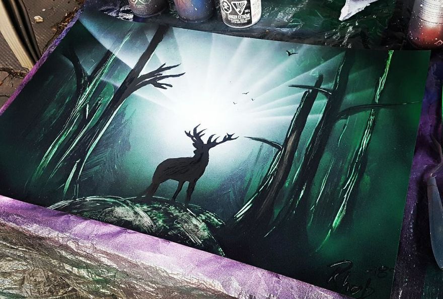 I Create Fantasy-Like Paintings Using Spray Paint I Create Fantasy-Like Paintings Using Spray Paint