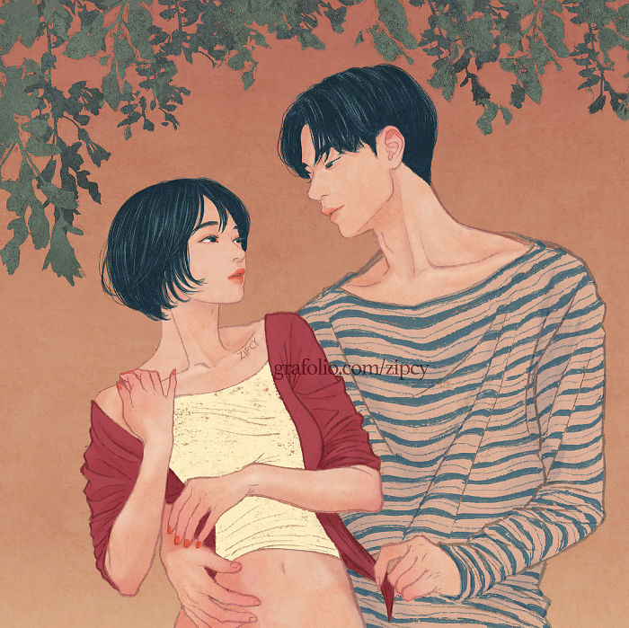 New-Romantic-Couple-Illustrations-Korea-Zipcy