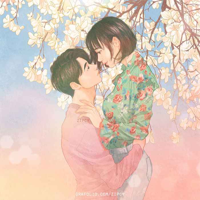 New-Romantic-Couple-Illustrations-Korea-Zipcy