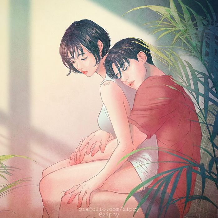 New-Romantic-Couple-Illustrations-Korea-Zipcy