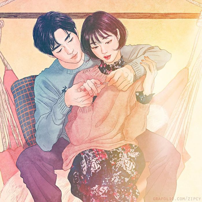 New-Romantic-Couple-Illustrations-Korea-Zipcy