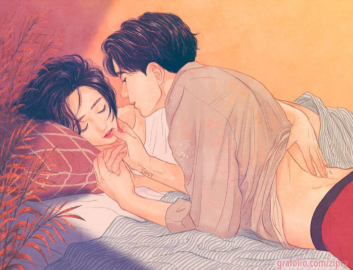 New-Romantic-Couple-Illustrations-Korea-Zipcy