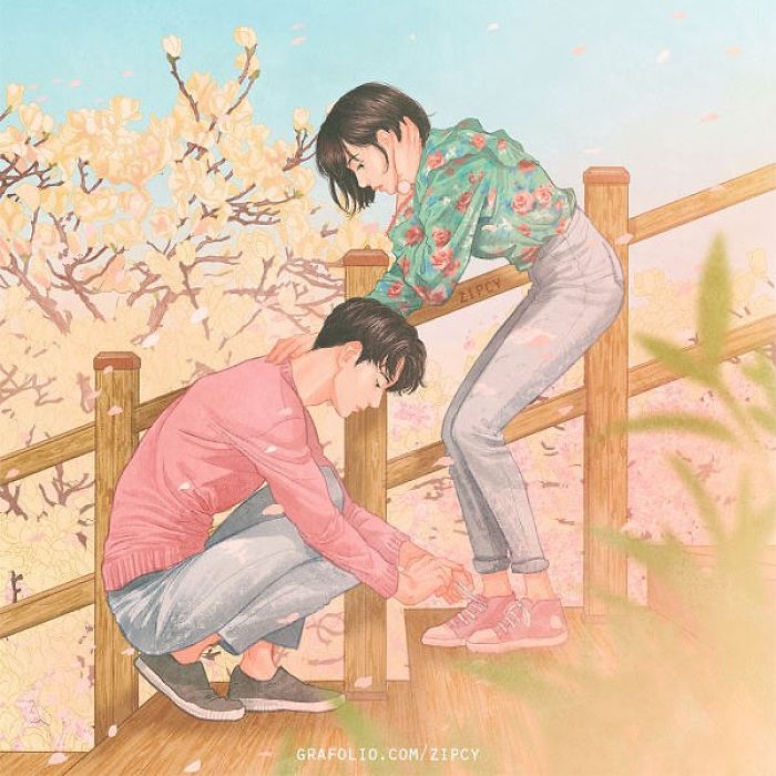 New-Romantic-Couple-Illustrations-Korea-Zipcy