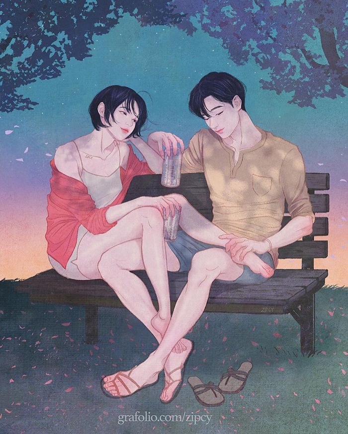 New-Romantic-Couple-Illustrations-Korea-Zipcy
