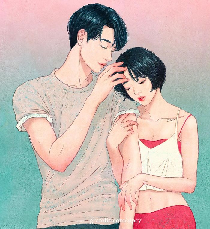 New-Romantic-Couple-Illustrations-Korea-Zipcy