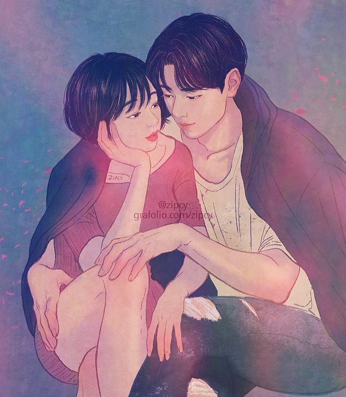 New-Romantic-Couple-Illustrations-Korea-Zipcy