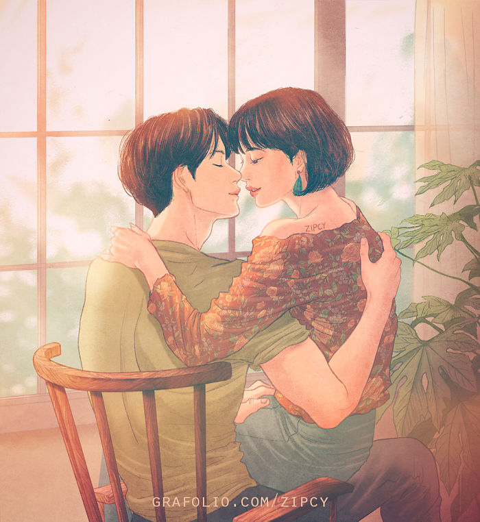 New-Romantic-Couple-Illustrations-Korea-Zipcy
