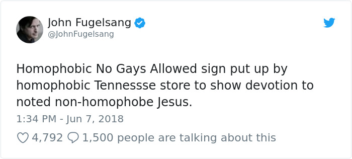 This Guy Tried To Ban Gay People From Entering His Store And It Backfired Hilariously This Guy Tried To Ban Gay People From Entering His Store And It Backfired Hilariously
