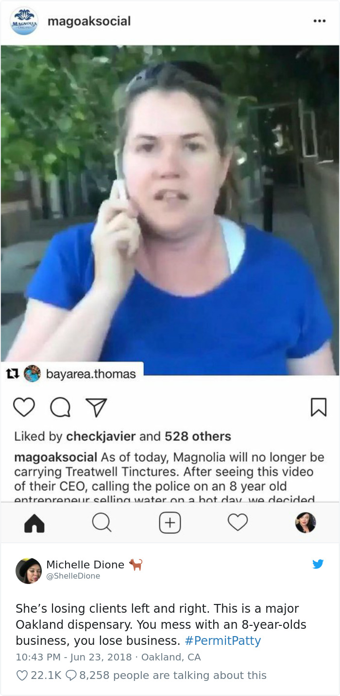 Woman Calls Cops On 8-Year-Old Selling Water, So Internet Digs Up Some Interesting Facts About Her Woman Calls Cops On 8-Year-Old Selling Water, So Internet Digs Up Some Interesting Facts About Her