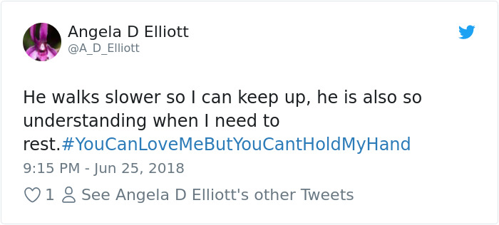 #youcanlovemebutyoucantholdmyhand