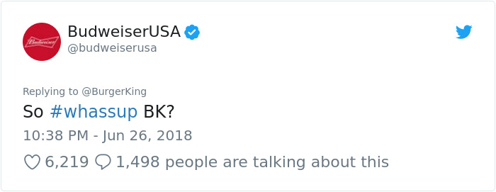 Burger King And Budweiser Just Had The Weirdest Conversation On Twitter And It Gets Crazier With Every Message Burger King And Budweiser Just Had The Weirdest Conversation On Twitter And It Gets Crazier With Every Message