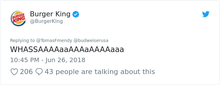 Burger King And Budweiser Just Had The Weirdest Conversation On Twitter And It Gets Crazier With Every Message Burger King And Budweiser Just Had The Weirdest Conversation On Twitter And It Gets Crazier With Every Message
