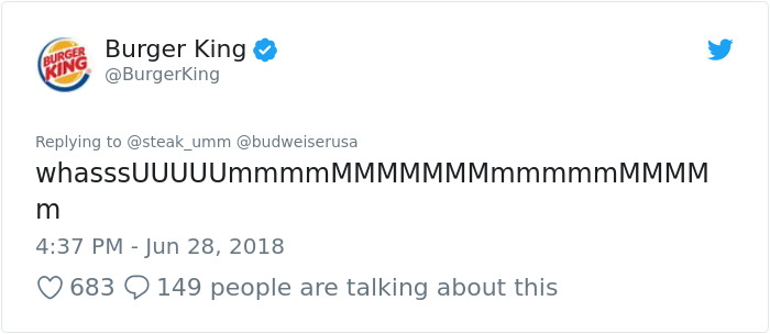 Burger King And Budweiser Just Had The Weirdest Conversation On Twitter And It Gets Crazier With Every Message Burger King And Budweiser Just Had The Weirdest Conversation On Twitter And It Gets Crazier With Every Message