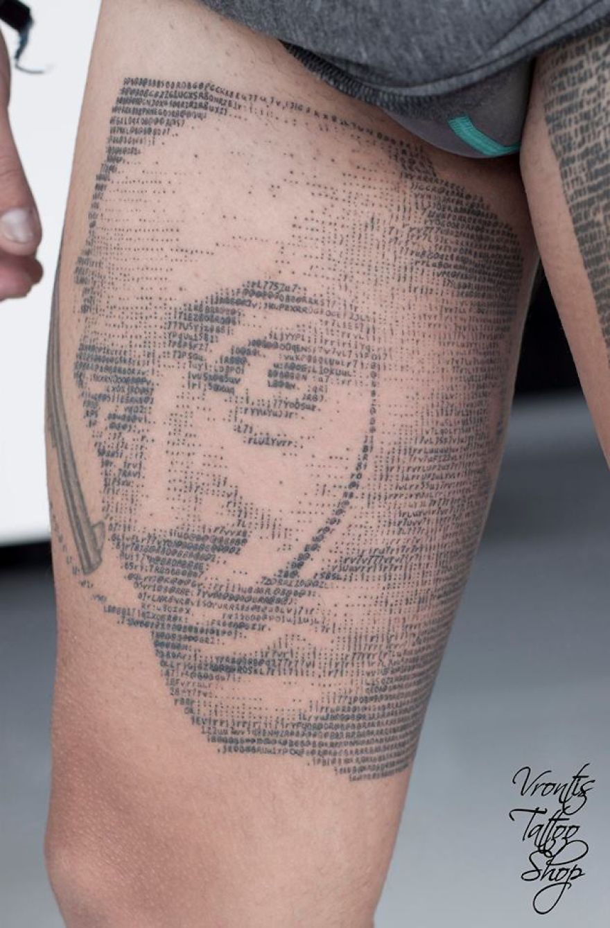 Tattooist Uses Computer Codes To Make Her Tattoos And The Result Impresses