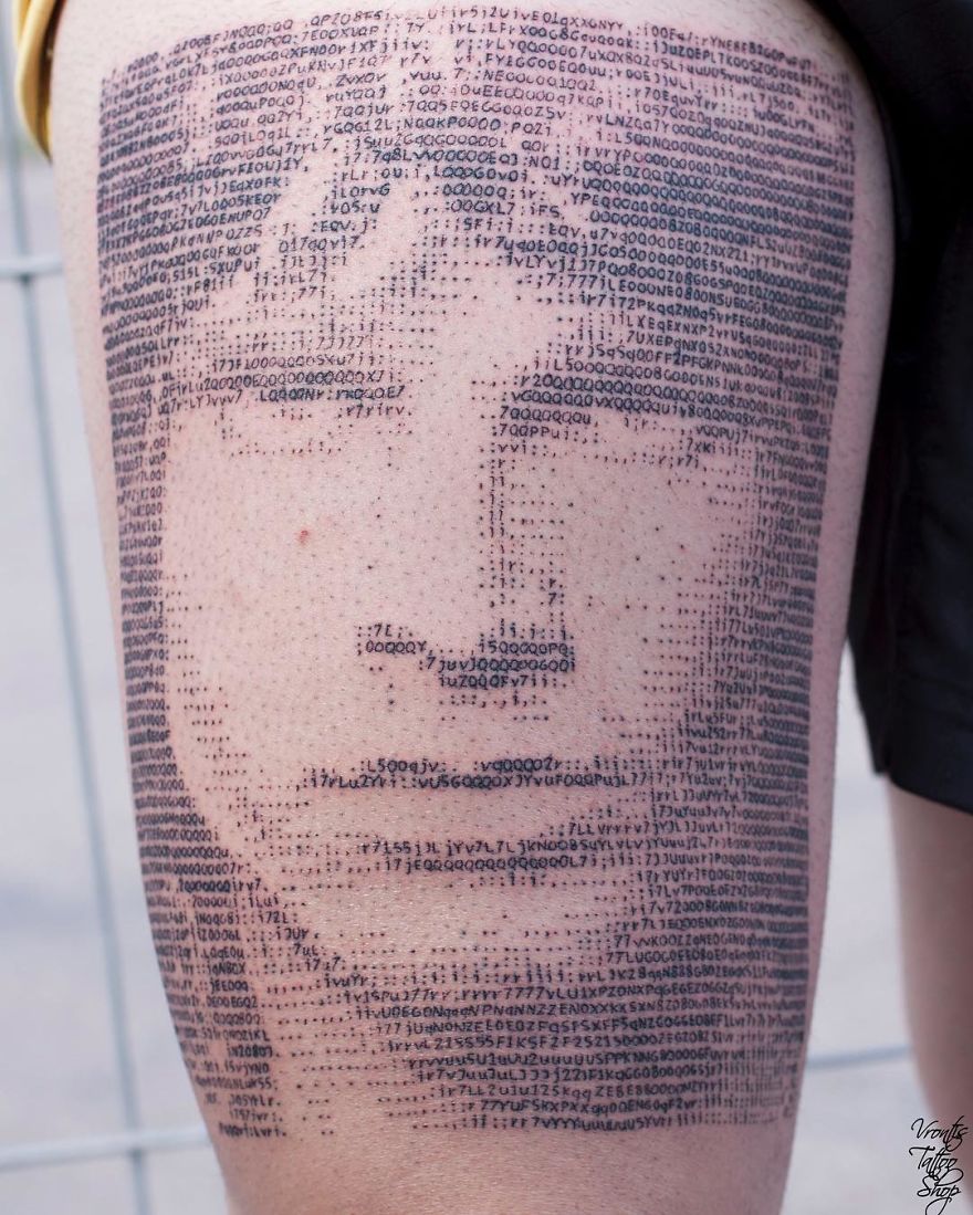 Tattooist Uses Computer Codes To Make Her Tattoos And The Result Impresses