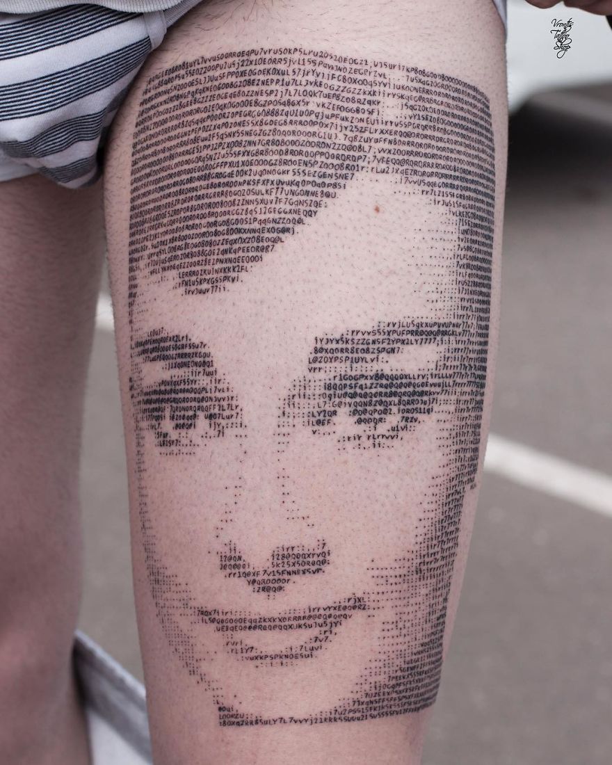 Tattooist Uses Computer Codes To Make Her Tattoos And The Result Impresses