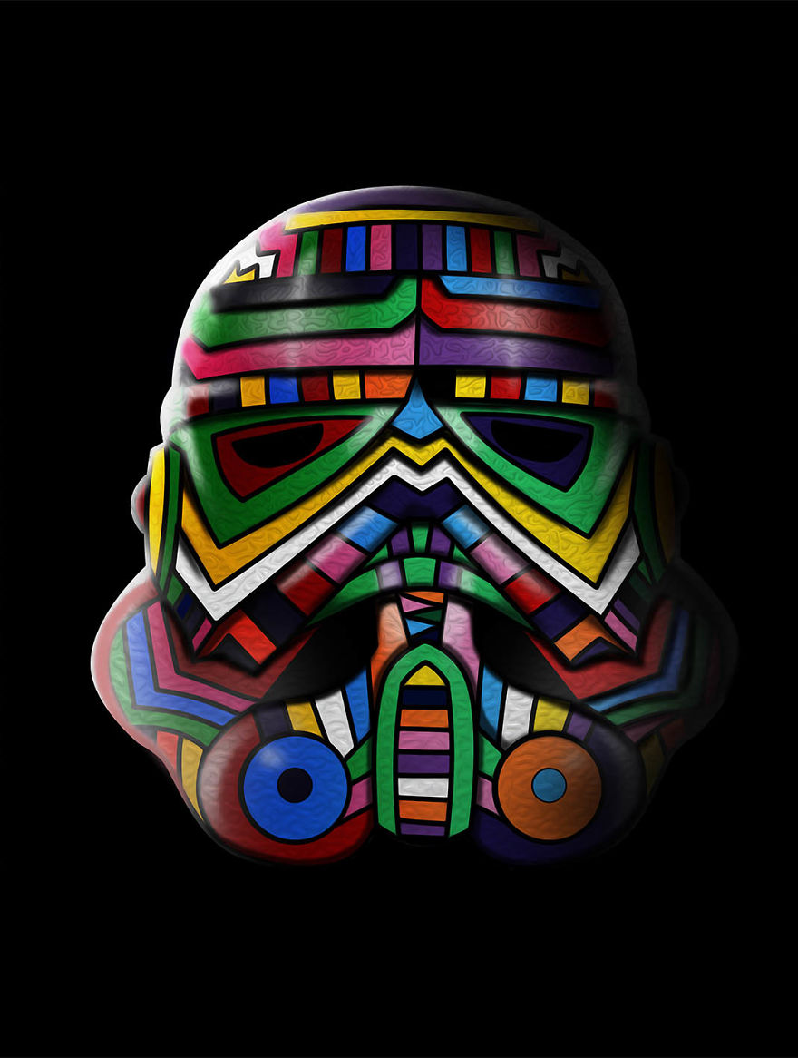 We Combinined Stormtrooper Helmets With A Variety Of Fun Themes Using Photoshop