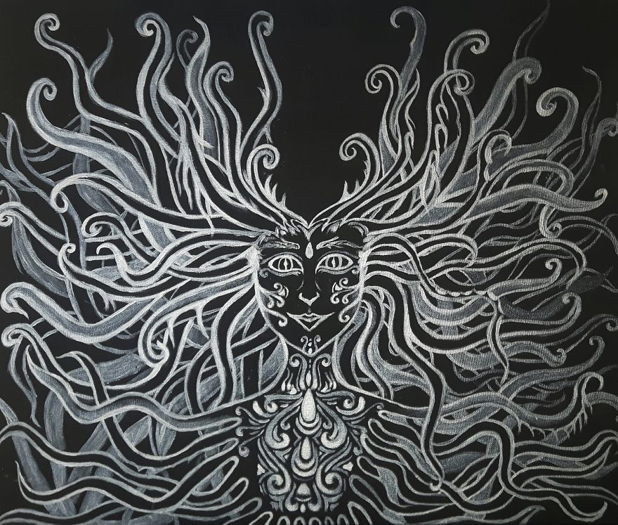 I Paint My Very Own Ideas With Acrylics On Canvas In A Different Way