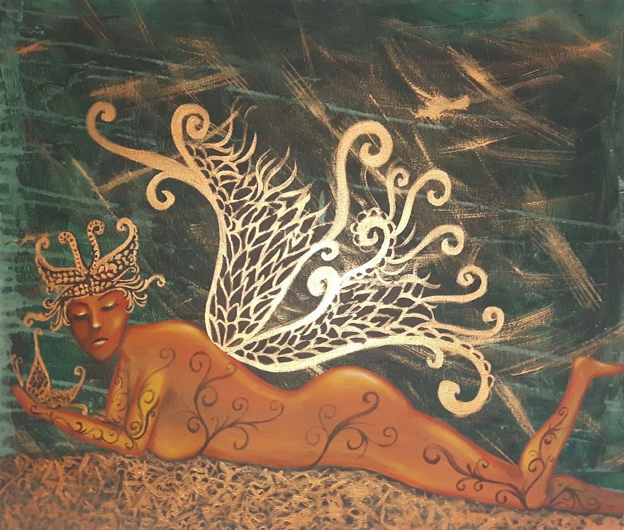 I Paint My Very Own Ideas With Acrylics On Canvas In A Different Way