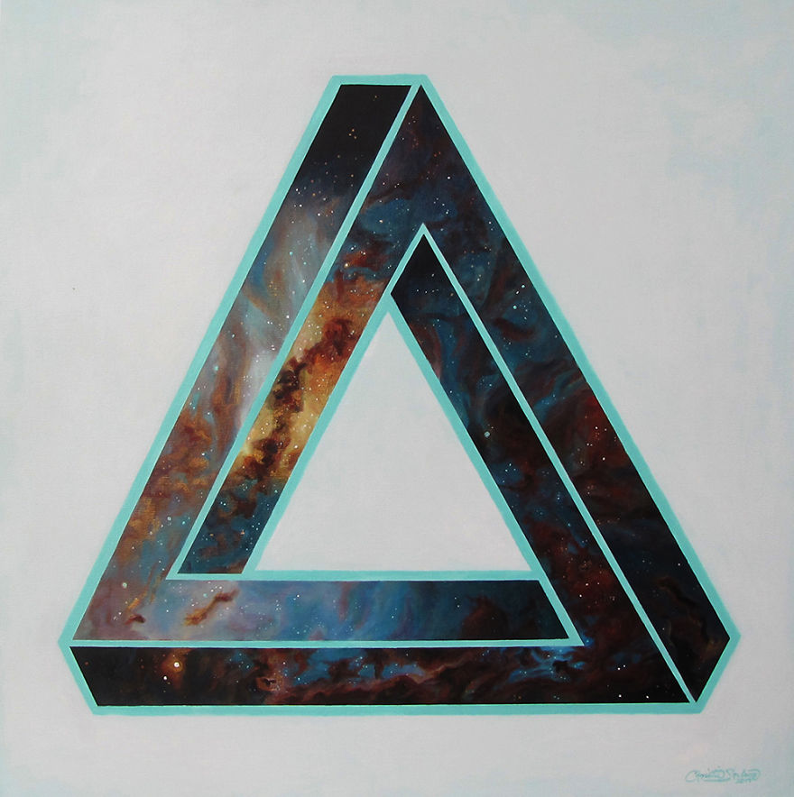 Painting Series Using Hubble Images & Geometry (20+paintings)