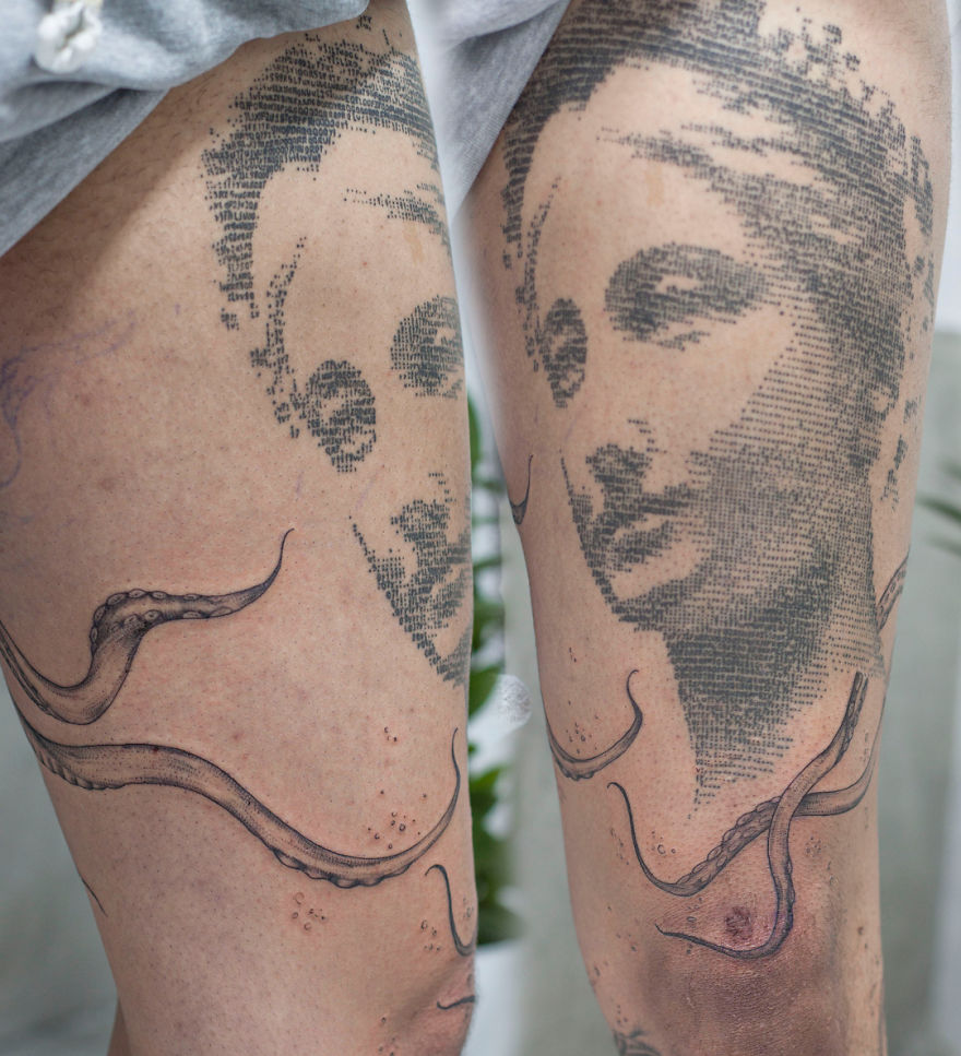 Tattooist Uses Computer Codes To Make Her Tattoos And The Result Impresses