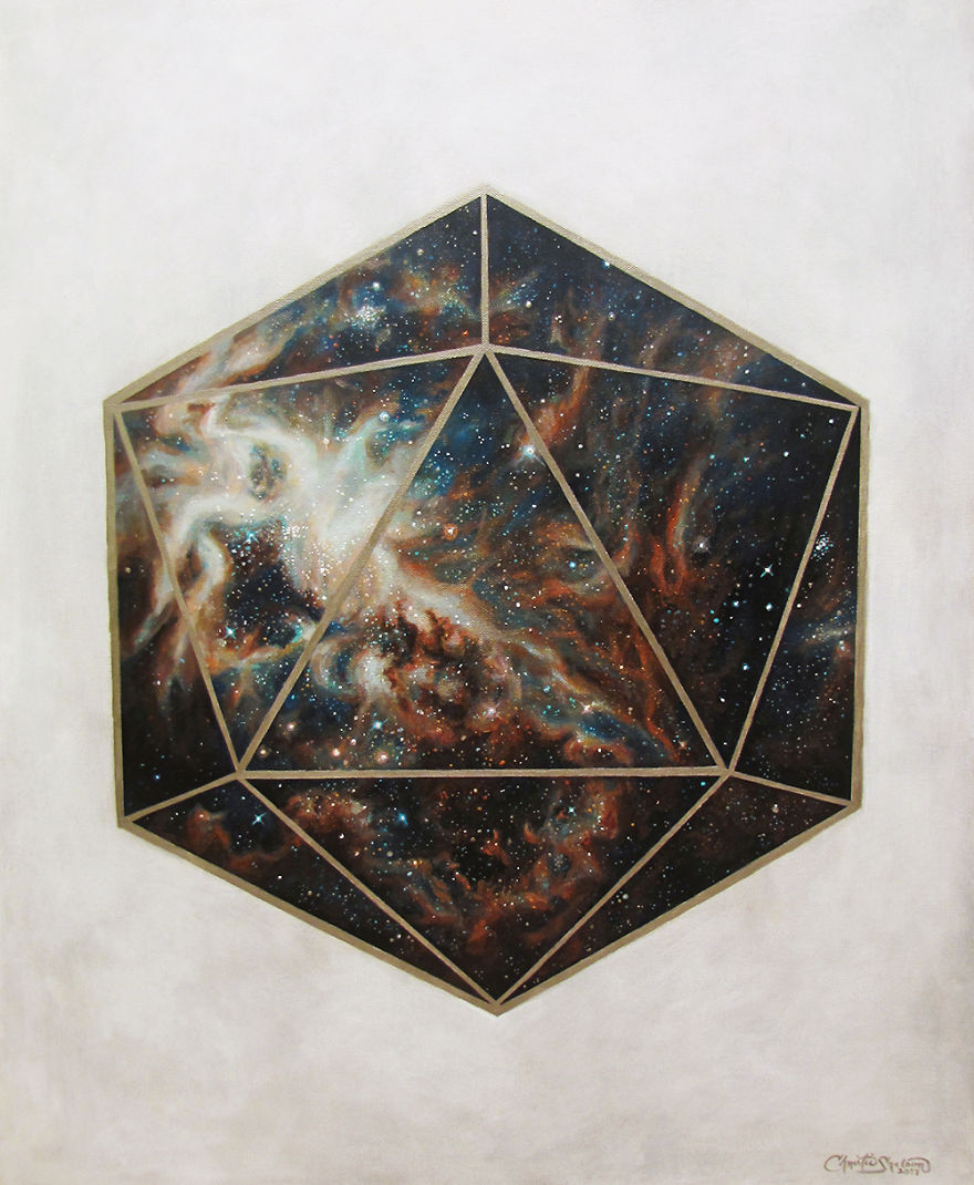 Painting Series Using Hubble Images & Geometry (20+paintings)