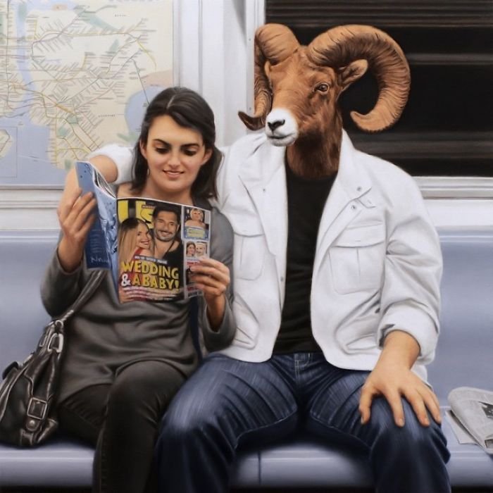 Subway-People-Animal-Heads-Paintings-Matthew-Grabelsky