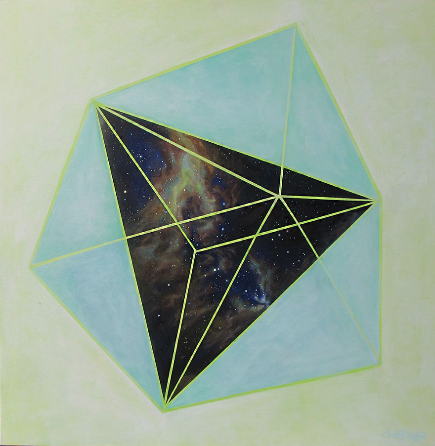 Painting Series Using Hubble Images & Geometry (20+paintings)