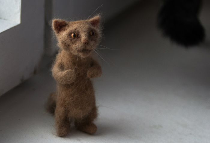 I Combed My Cat And Created A Smaller Version Of Him From His Fur I Combed My Cat And Created A Smaller Version Of Him From His Fur