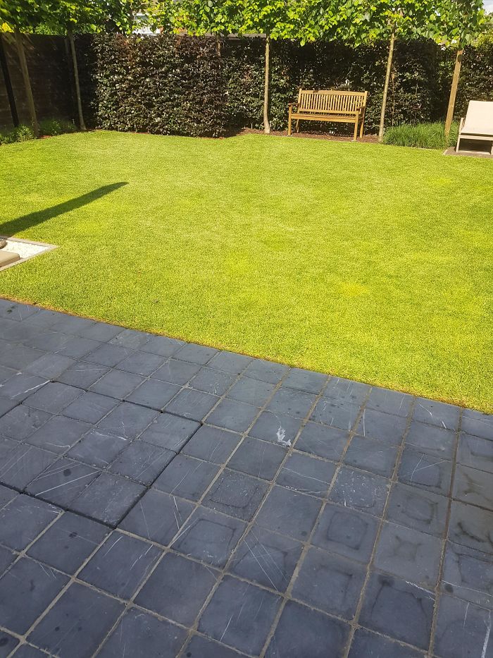 The Shadow Of My House Goes Excactly As Far As The Tiles Go