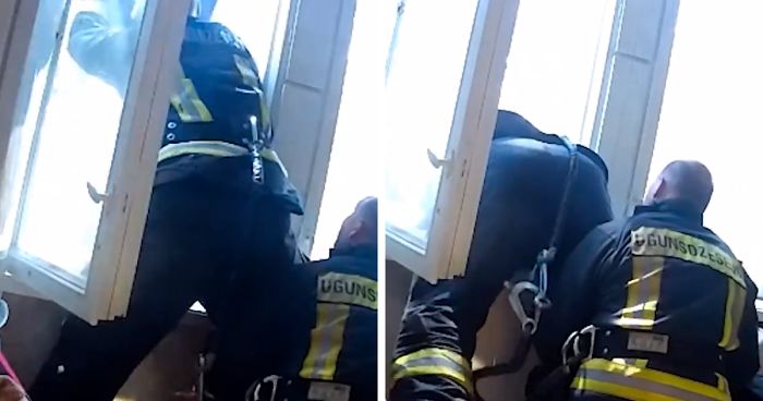The Way This Latvian Fireman Catches A Suicidal Woman Falling To Her Death Stuns The Internet