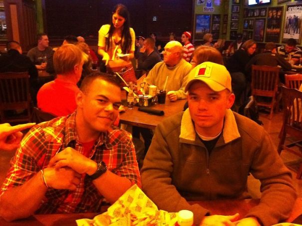 My Brother Posted A Picture On His Birthday. Upon Seeing It I Immediately Started Laughing At Who He Captured In The Background