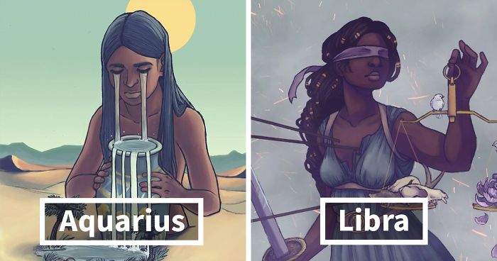 Illustrator Recreates The Zodiacs As Goddesses, Starts Appreciating The Myths Behind The Signs