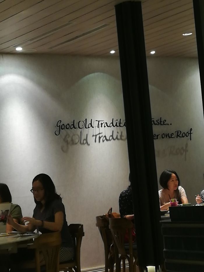 The Shadow Of The Words "Good Old" Forms "Gold"