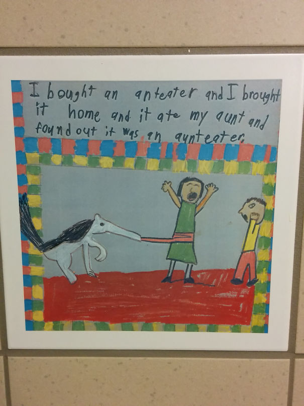 So I Was On The Toilet At My Hospital (Children's) And I Look Up To Find This On The Wall