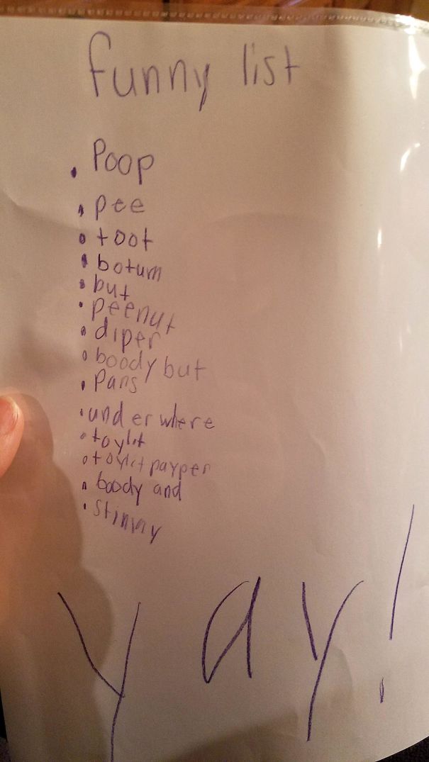 My 6-Year-Old Niece Made A List Of Things That Are Funny