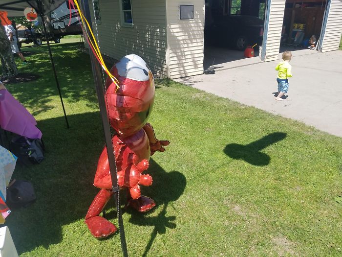 The "1" Balloon At A Birthday Party Today Cast Quite The Shadow